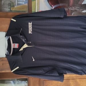 Nike XL.....black and gold button up polo ...great feel to it...PURDUE